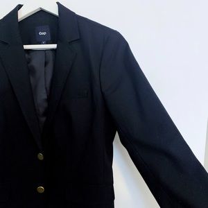 Women’s Classic Gap Blazer Navy Blue Brass Button